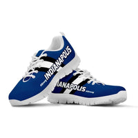 Load image into Gallery viewer, Designs by MyUtopia Shout Out:#Strong Indianapolis Fan Running Shoes,Kid&#39;s / 11 CHILD (EU28) / Blue/White,Running Shoes
