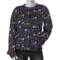 Load image into Gallery viewer, Designs by MyUtopia Shout Out:Sugar Skull Kitties Ladies Sweater

