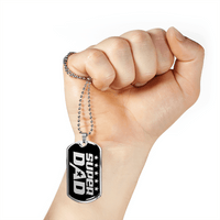 Load image into Gallery viewer, Designs by MyUtopia Shout Out:Super Dad Personalized Engravable Keepsake Dog Tag
