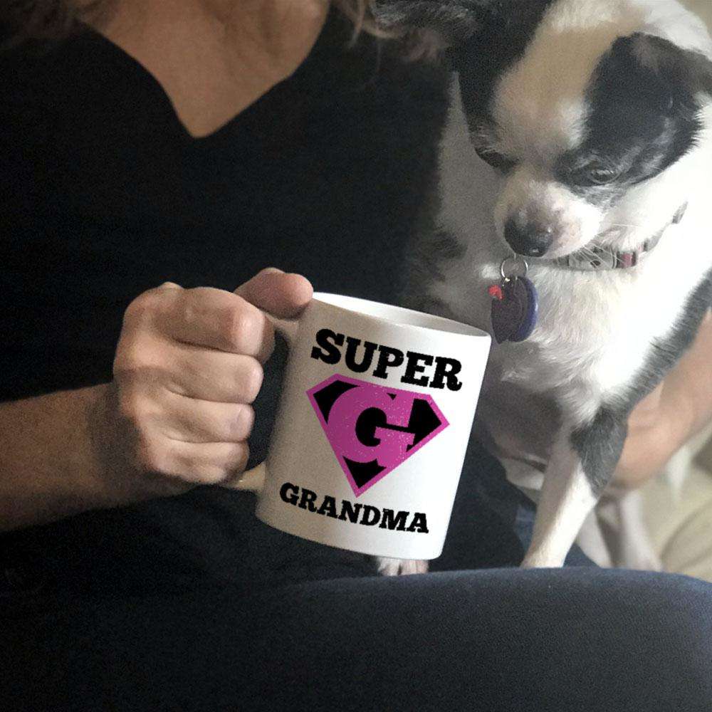 Designs by MyUtopia Shout Out:Super Grandma White Coffee Mug