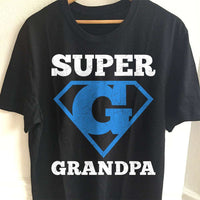 Load image into Gallery viewer, Designs by MyUtopia Shout Out:Super Grandpa Adult Unisex Cotton Short Sleeve T-Shirt,S / Black,Adult Unisex T-Shirt
