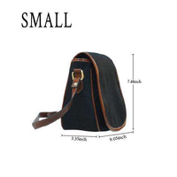 Load image into Gallery viewer, Designs by MyUtopia Shout Out:Supernatural Inspired Fan Art Canvas Saddlebag Crossbody Purse Black/Pink
