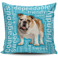 Load image into Gallery viewer, Designs by MyUtopia Shout Out:Sweet Bulldog Pillowcases,Blue,Pillowcases
