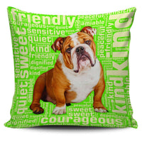 Load image into Gallery viewer, Designs by MyUtopia Shout Out:Sweet Bulldog Pillowcases,Green,Pillowcases
