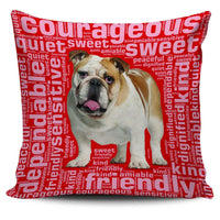 Load image into Gallery viewer, Designs by MyUtopia Shout Out:Sweet Bulldog Pillowcases,Red,Pillowcases
