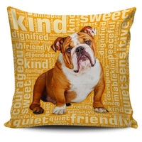 Load image into Gallery viewer, Designs by MyUtopia Shout Out:Sweet Bulldog Pillowcases,Gold,Pillowcases
