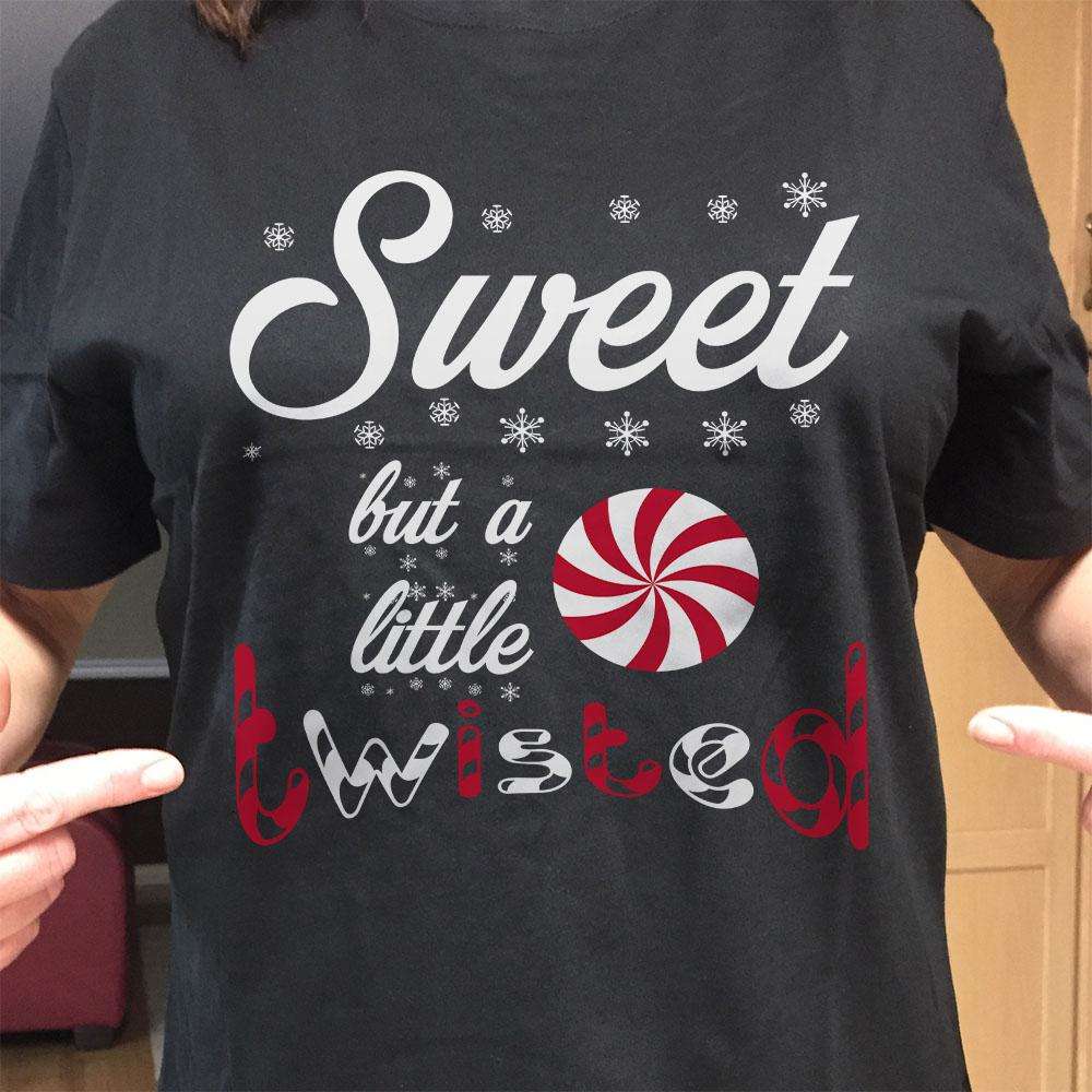 Designs by MyUtopia Shout Out:Sweet But A Little Twisted Adult Unisex T-Shirt