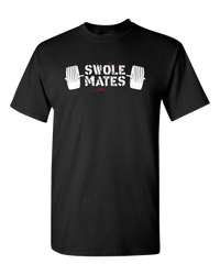 Load image into Gallery viewer, Designs by MyUtopia Shout Out:Swole Mates Adult Unisex T-Shirt,S / Black,Adult Unisex T-Shirt
