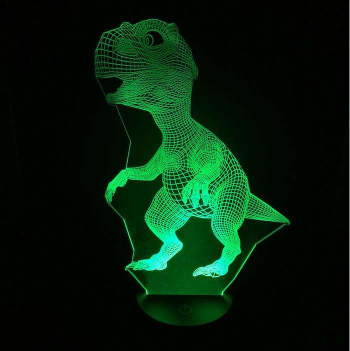 Designs by MyUtopia Shout Out:T-Rex Dinosaur USB Powered LED Night-light Lamp Glows in Multiple Colors