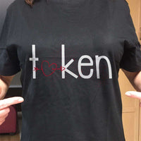 Load image into Gallery viewer, Designs by MyUtopia Shout Out:Taken Valentines Day Humor Adult Unisex T-Shirt
