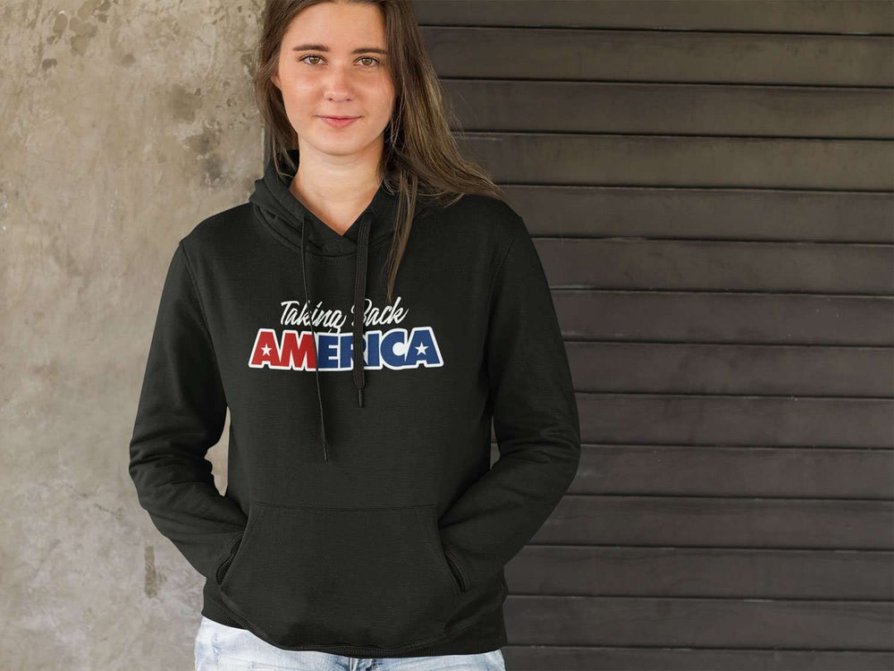 Designs by MyUtopia Shout Out:Taking Back America Core Fleece Pullover Hoodie