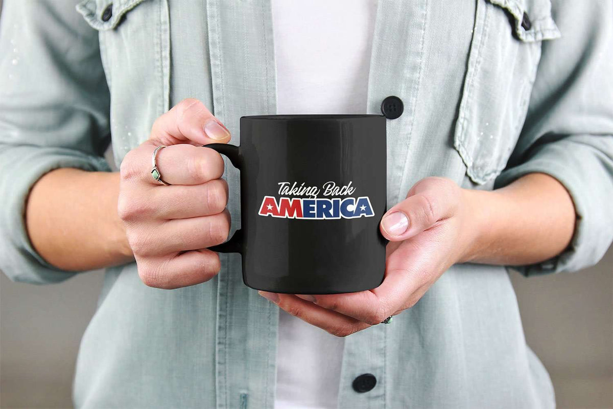Designs by MyUtopia Shout Out:Taking Back America Trump Ceramic Coffee Mug