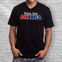 Load image into Gallery viewer, Designs by MyUtopia Shout Out:Taking Back America Trump Men&#39;s Printed V-Neck T-Shirt
