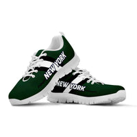 Load image into Gallery viewer, Designs by MyUtopia Shout Out:#TakingOff New York Fan Running Shoes,Kid&#39;s / 11 CHILD (EU28) / Green/White,Running Shoes
