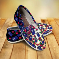 Load image into Gallery viewer, Designs by MyUtopia Shout Out:TARDIS and Rose Casual Canvas Slip on Shoes Women&#39;s Flats
