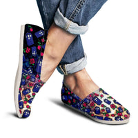Load image into Gallery viewer, Designs by MyUtopia Shout Out:TARDIS and Rose Casual Canvas Slip on Shoes Women&#39;s Flats
