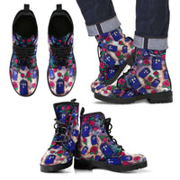 Load image into Gallery viewer, Designs by MyUtopia Shout Out:TARDIS and Rose Vegan Leather Boots
