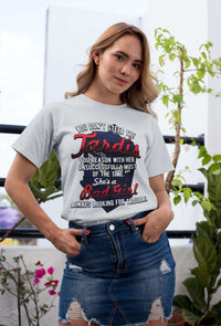 Load image into Gallery viewer, Designs by MyUtopia Shout Out:Tardis Bad Girl Ladies&#39; 100% Cotton T-Shirt
