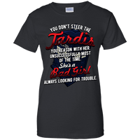 Load image into Gallery viewer, Designs by MyUtopia Shout Out:Tardis Bad Girl Ladies&#39; 100% Cotton T-Shirt,Black / X-Small,Ladies T-Shirts
