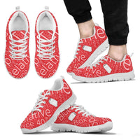 Load image into Gallery viewer, Designs by MyUtopia Shout Out:TARDIS Terms Timey Wimey Running Shoes - RED,Mens White Sole / Mens US5 (EU38) / Red,Running Shoes
