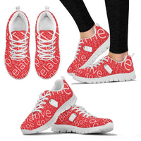 Load image into Gallery viewer, Designs by MyUtopia Shout Out:TARDIS Terms Timey Wimey Running Shoes - RED,Womens White Sole / Womens US5 (EU35) / Red,Running Shoes
