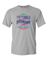 Load image into Gallery viewer, Designs by MyUtopia Shout Out:Tattooed Grandma Adult Unisex T-Shirt,Athletic Heather / S,Adult Unisex T-Shirt
