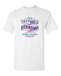 Load image into Gallery viewer, Designs by MyUtopia Shout Out:Tattooed Grandma Adult Unisex T-Shirt,White / S,Adult Unisex T-Shirt
