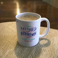 Load image into Gallery viewer, Designs by MyUtopia Shout Out:Tattooed Grandma White Coffee Mug
