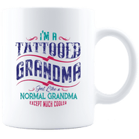 Load image into Gallery viewer, Designs by MyUtopia Shout Out:Tattooed Grandma White Coffee Mug,11oz / White,Ceramic Coffee Mug
