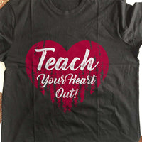 Load image into Gallery viewer, Designs by MyUtopia Shout Out:Teach Your Heart Out Adult Unisex Cotton Short Sleeve T-Shirt
