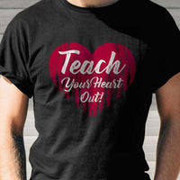 Load image into Gallery viewer, Designs by MyUtopia Shout Out:Teach Your Heart Out Adult Unisex Cotton Short Sleeve T-Shirt
