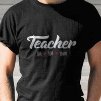 Load image into Gallery viewer, Designs by MyUtopia Shout Out:Teacher Adult Unisex Cotton Short Sleeve T-Shirt
