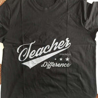 Load image into Gallery viewer, Designs by MyUtopia Shout Out:Teacher Making A Difference Adult Unisex Cotton Short Sleeve T-Shirt
