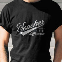 Load image into Gallery viewer, Designs by MyUtopia Shout Out:Teacher Making A Difference Adult Unisex Cotton Short Sleeve T-Shirt
