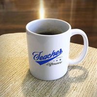 Load image into Gallery viewer, Designs by MyUtopia Shout Out:Teacher Making A Difference White Coffee Mug,11oz / White,Ceramic Coffee Mug
