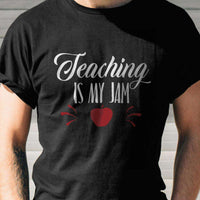 Load image into Gallery viewer, Designs by MyUtopia Shout Out:Teaching Is My Jam Adult Unisex Cotton Short Sleeve T-Shirt
