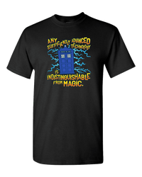 Load image into Gallery viewer, Designs by MyUtopia Shout Out:Technology Is Indistinguishable from Magic Adult Unisex T-Shirt,Black / S,Adult Unisex T-Shirt
