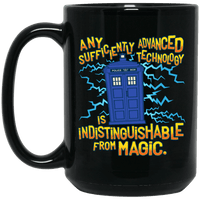 Load image into Gallery viewer, Designs by MyUtopia Shout Out:Technology Is Indistinguishable from Magic Ceramic Coffee Mugs - Black,15 oz / Black,Ceramic Coffee Mug
