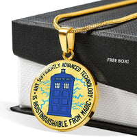 Load image into Gallery viewer, Designs by MyUtopia Shout Out:Technology Is Indistinguishable from Magic Personalized Engravable Keepsake Necklace
