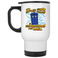 Load image into Gallery viewer, Designs by MyUtopia Shout Out:Technology Is Indistinguishable from Magic Stainless Steel Travel Mug
