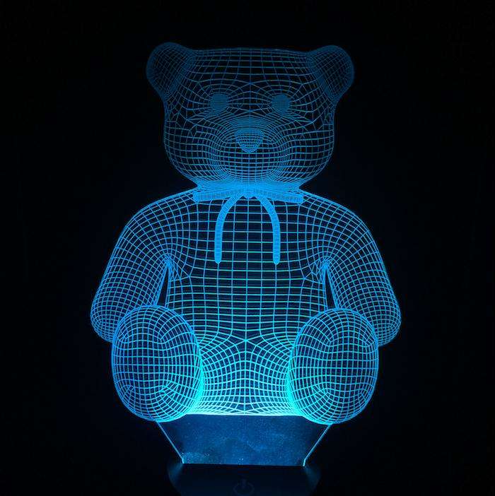 Designs by MyUtopia Shout Out:Teddy Bear USB Powered LED Night-light Lamp Glows in Multiple Colors