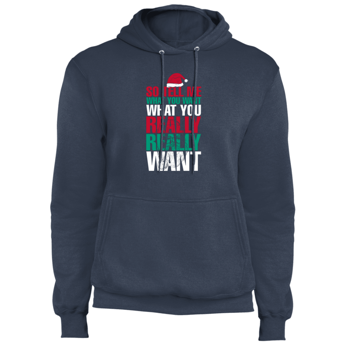Designs by MyUtopia Shout Out:Tell Me What You Want - Core Fleece Unisex Pullover Hoodie,Navy / S,Sweatshirts