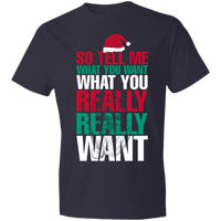 Load image into Gallery viewer, Designs by MyUtopia Shout Out:Tell Me What You Want - Lightweight Unisex T-Shirt,Navy / S,Adult Unisex T-Shirt
