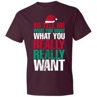 Load image into Gallery viewer, Designs by MyUtopia Shout Out:Tell Me What You Want - Lightweight Unisex T-Shirt,Maroon / S,Adult Unisex T-Shirt

