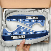 Load image into Gallery viewer, Designs by MyUtopia Shout Out:Tennessee Blue #CodeTrueBlue Football Fans Ugly Christmas Sweater style Running Shoes
