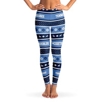 Load image into Gallery viewer, Designs by MyUtopia Shout Out:Tennessee Blue Titans Fan Ugly Christmas Sweater Style Leggings,XS / Blue,Leggings - AOP
