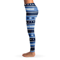 Load image into Gallery viewer, Designs by MyUtopia Shout Out:Tennessee Blue Titans Fan Ugly Christmas Sweater Style Leggings
