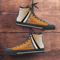 Load image into Gallery viewer, Designs by MyUtopia Shout Out:Tennessee DAD Basketball Fans Canvas High Top Shoes,Mens US 5 (EU38) / Orange,High Top Sneakers
