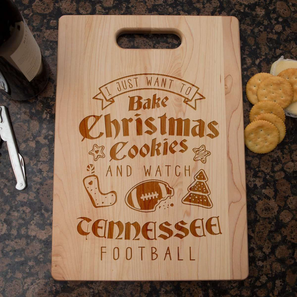 Designs by MyUtopia Shout Out:Tennessee Football Christmas Engraved Cutting Board,6″ X 9″ / Maple,Cutting Board
