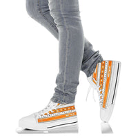 Load image into Gallery viewer, Designs by MyUtopia Shout Out:Tennessee Orange #RockyTopVol Ugly Christmas Style Hi-Top Sneakers
